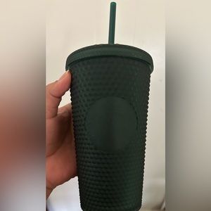 NWT Starbucks 2022 Dark Green Spiky Jelly Matte Cold Cup Tumbler Grande
